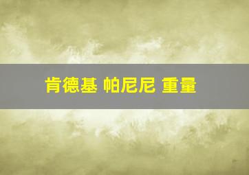 肯德基 帕尼尼 重量